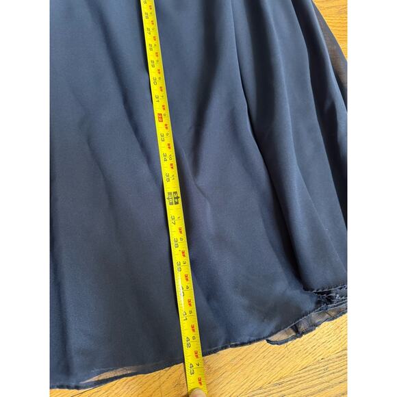 VTG Bill Levkoff Whimsigoth 2 Piece Set Skirt Cropped Top Navy Vamp Fairy Sz 6 - Picture 10 of 14